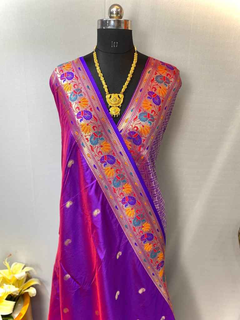 PAITHANI SILK MEENAKARI WEAVING DESIGN SAREE AT WHOLESALE PRICE