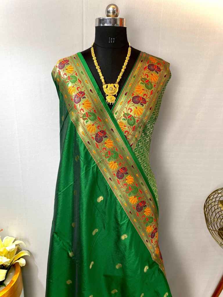 PAITHANI SILK MEENAKARI WEAVING DESIGN SAREE AT WHOLESALE PRICE