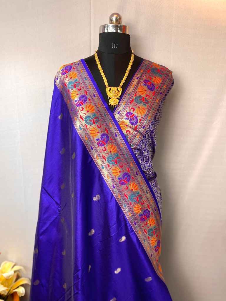 PAITHANI SILK MEENAKARI WEAVING DESIGN SAREE AT WHOLESALE PRICE