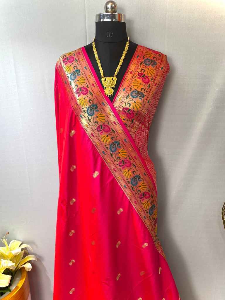 PAITHANI SILK MEENAKARI WEAVING DESIGN SAREE AT WHOLESALE PRICE