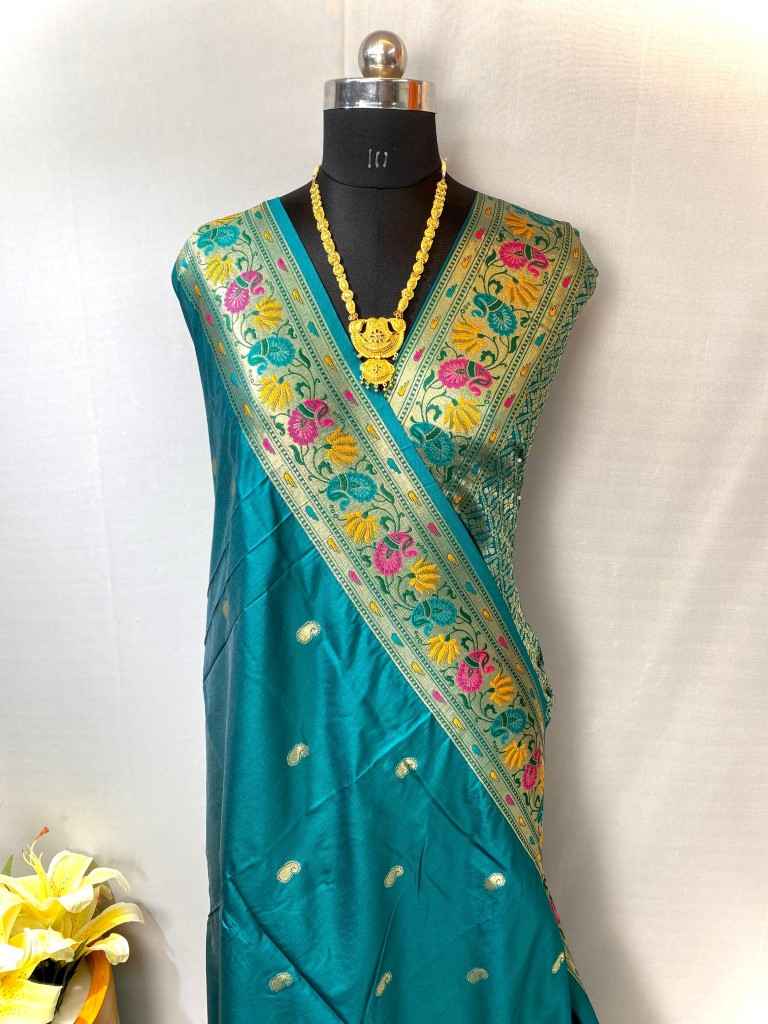 PAITHANI SILK MEENAKARI WEAVING DESIGN SAREE AT WHOLESALE PRICE