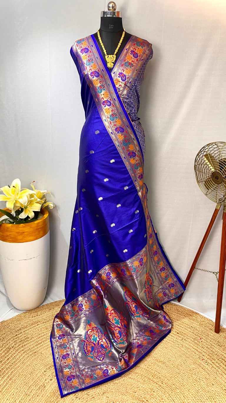 PAITHANI SILK MEENAKARI WEAVING DESIGN SAREE AT WHOLESALE PRICE