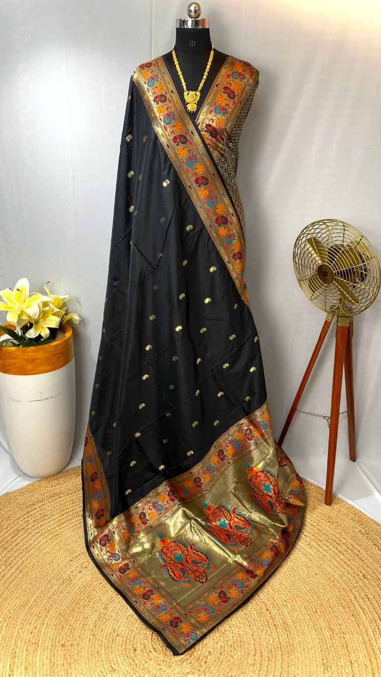 PAITHANI SILK MEENAKARI WEAVING DESIGN SAREE AT WHOLESALE PRICE