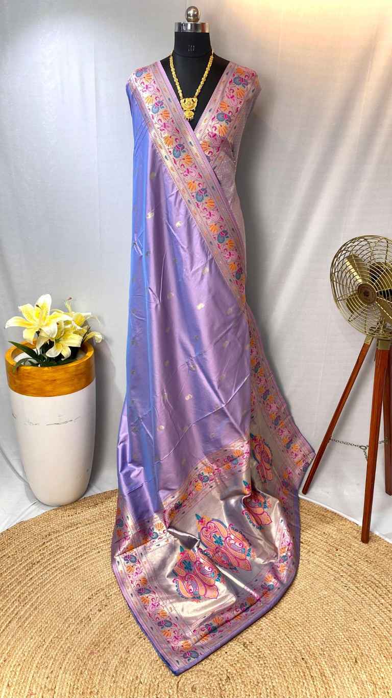 PAITHANI SILK MEENAKARI WEAVING DESIGN SAREE AT WHOLESALE PRICE