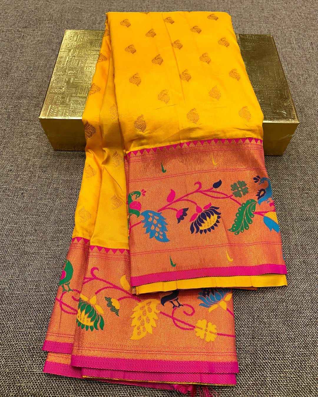 PETHANI SILK WITH ZARI WEAVING MEENAKARI SAREE AT WHOLESALE PRICE
