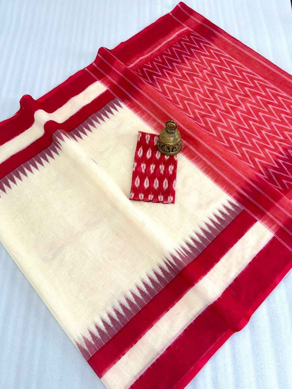 PLAIN LINEN DIGITAL PRINTED SAREE WITH DIGITAL BLOUSE AT WHOLESALE PRICE