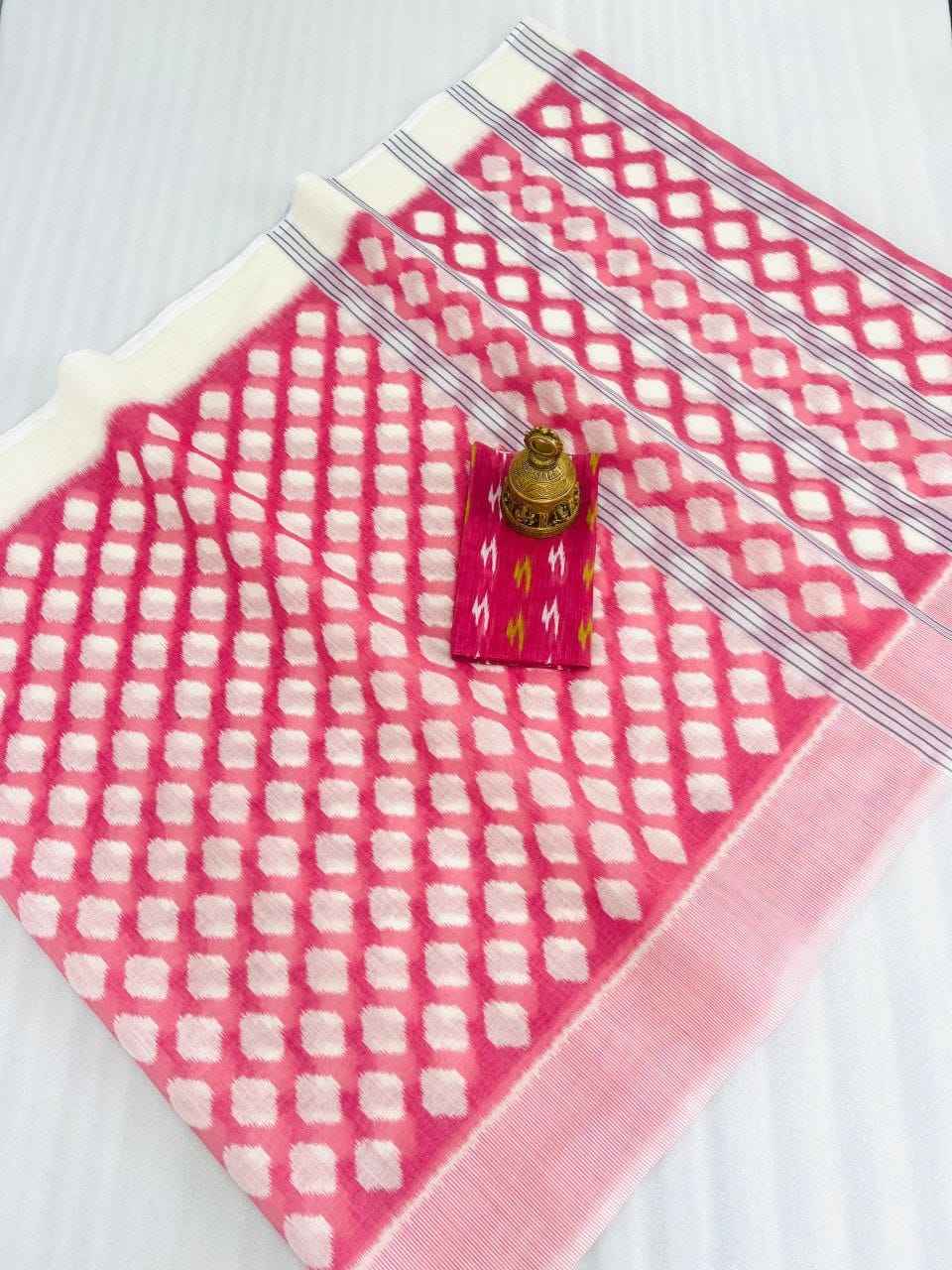 PLAIN LINEN DIGITAL PRINTED SAREE WITH DIGITAL BLOUSE AT WHOLESALE PRICE