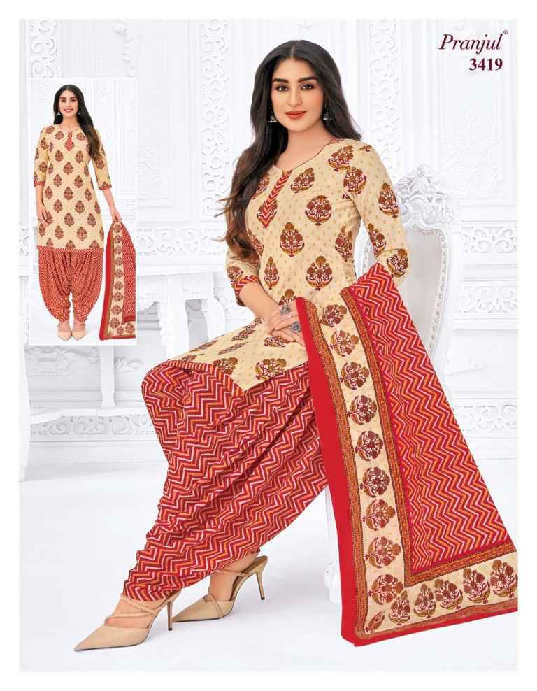 PRANJUL PRIYANSHI VOL-34 PURE COTTON PRINTED DRESS MATERIAL AT WHOLESALE PRICE 