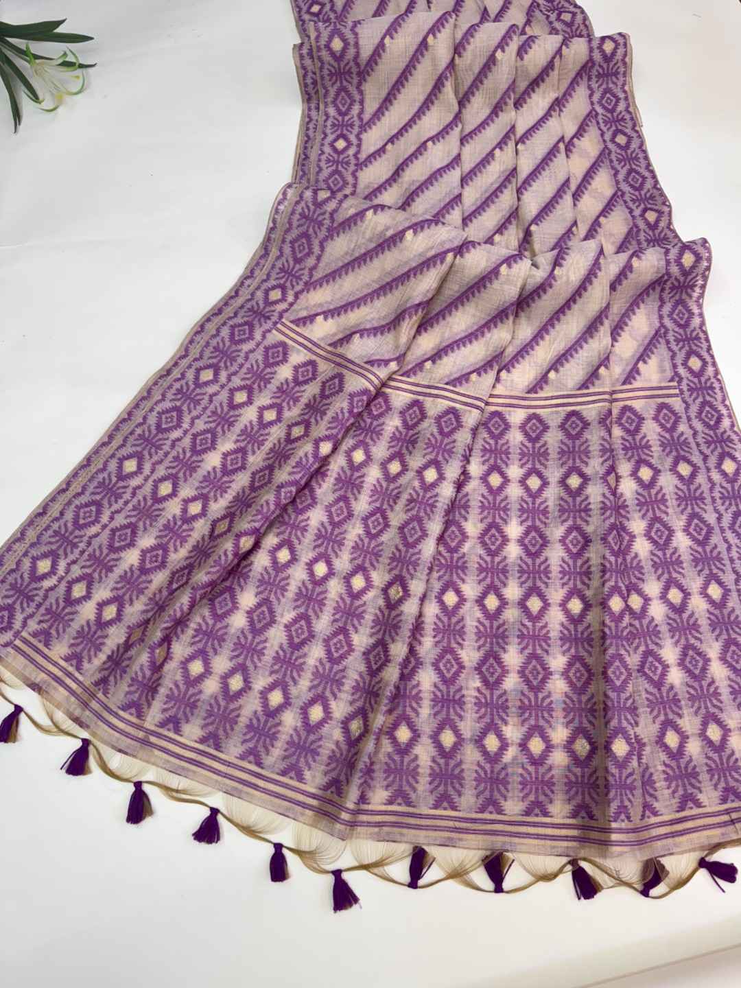 PREMIUM SOFT MUL COTTON RESHAM JAMDANI WEAVING SAREE AT WHOLESALE PRICE