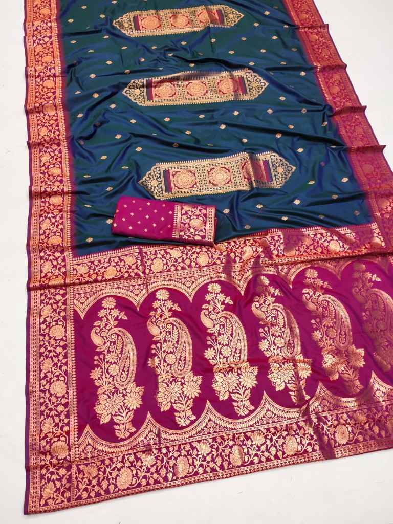 PURE BANARASI SILK SELF WEAVING DESIGN SAREE AT WHOLESALE PRICE