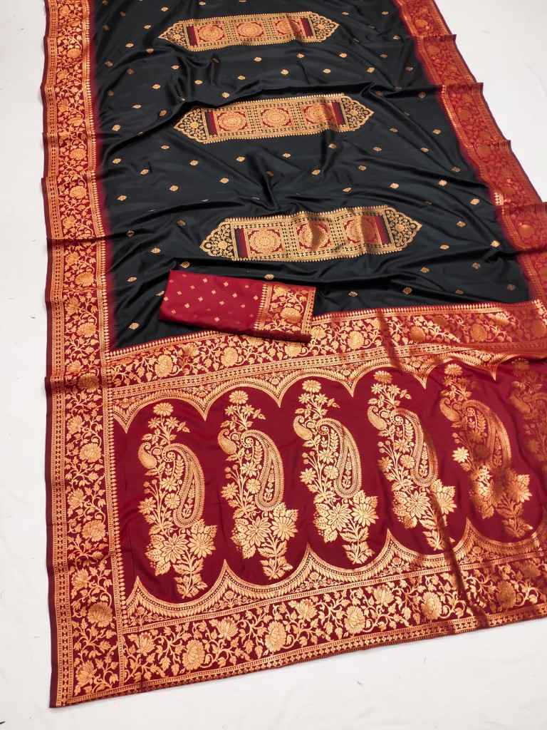 PURE BANARASI SILK SELF WEAVING DESIGN SAREE AT WHOLESALE PRICE