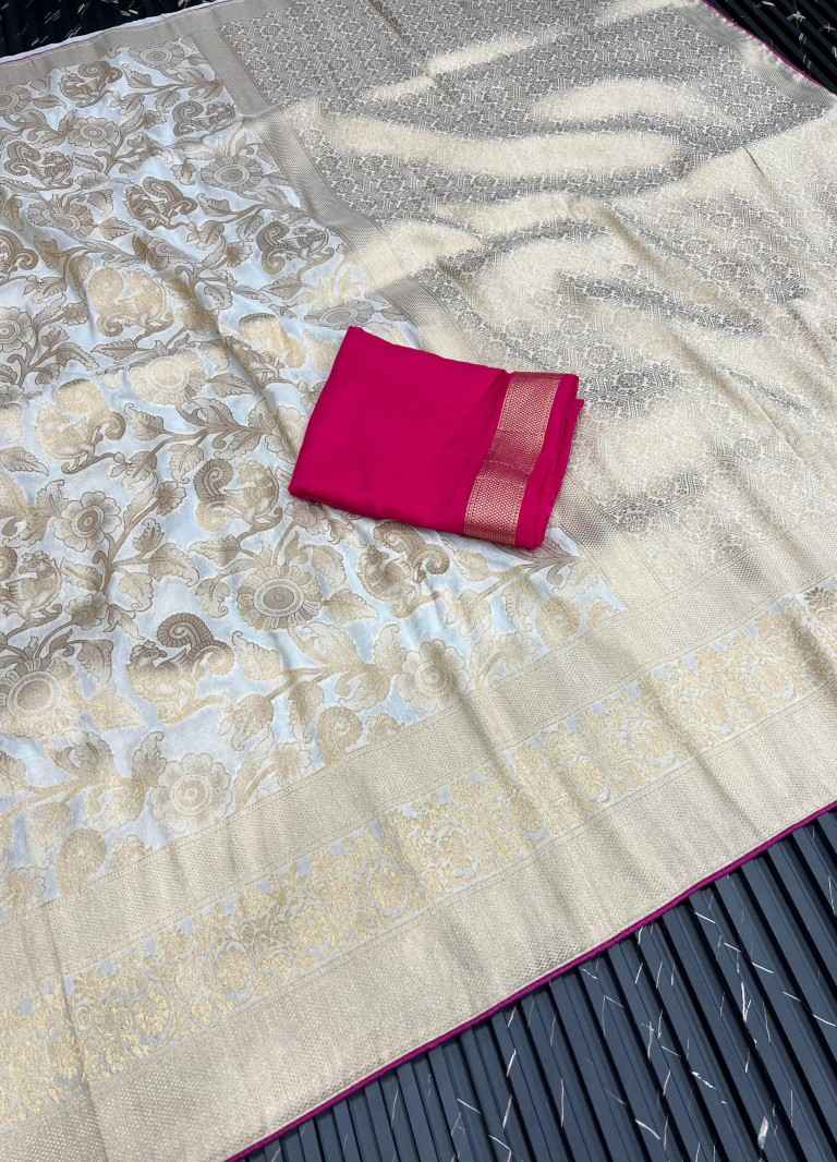PURE CREPE KHADI SILK ZARI MEENAKARI WOOVEN SAREE AT WHOLESALE PRICE
