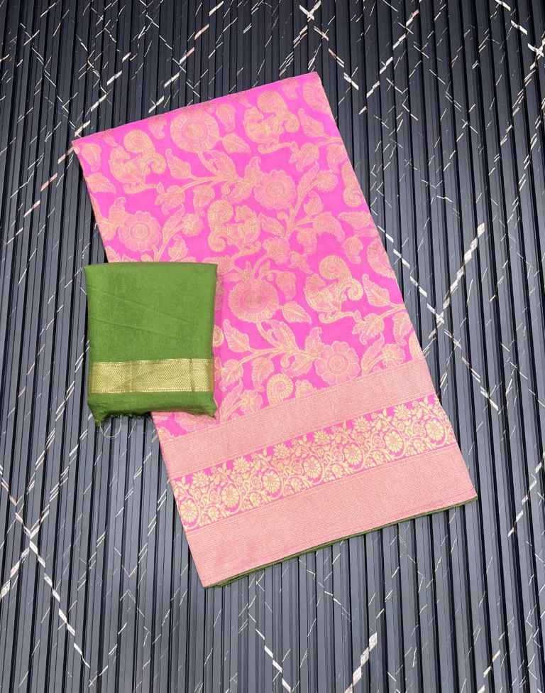 PURE CREPE KHADI SILK ZARI MEENAKARI WOOVEN SAREE AT WHOLESALE PRICE