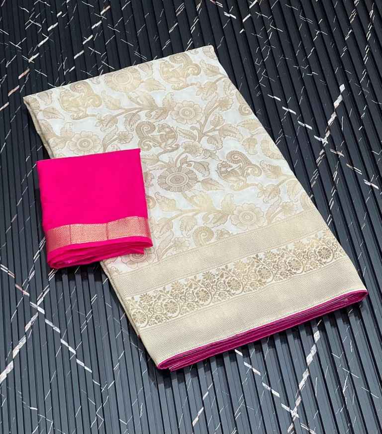 PURE CREPE KHADI SILK ZARI MEENAKARI WOOVEN SAREE AT WHOLESALE PRICE