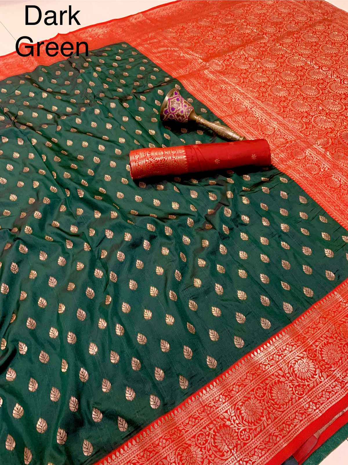 PURE HEAVY SOFT SILK WITH ZARI WEAVING PALLU SAREE AT WHOLESALE PRICE