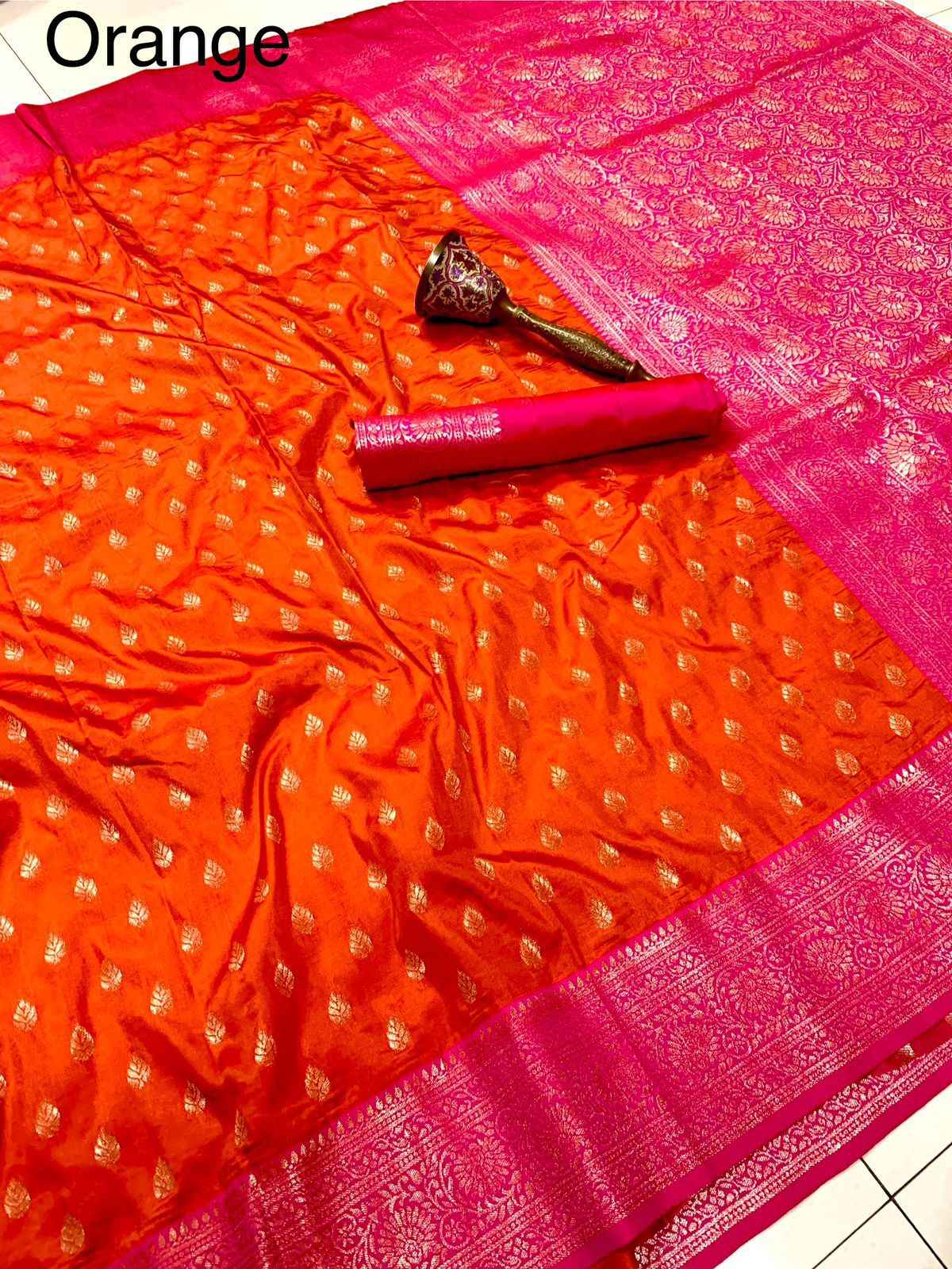 PURE HEAVY SOFT SILK WITH ZARI WEAVING PALLU SAREE AT WHOLESALE PRICE