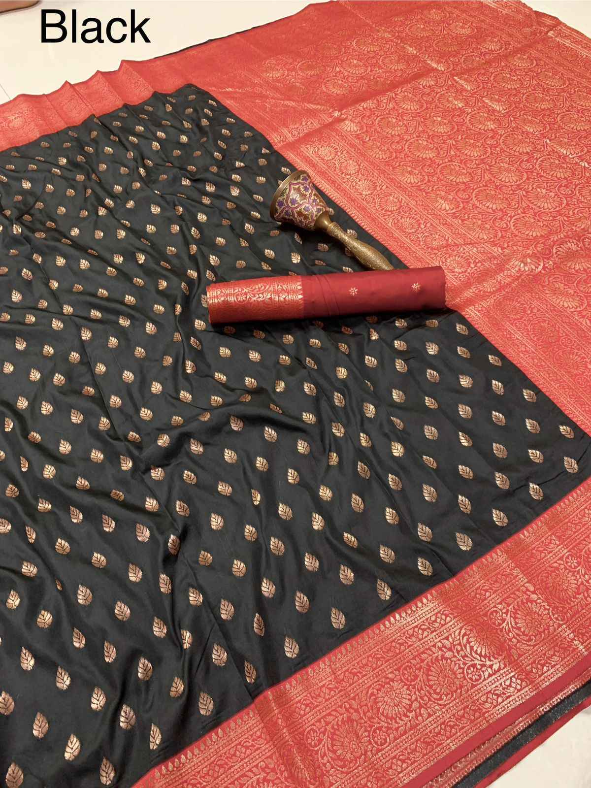 PURE HEAVY SOFT SILK WITH ZARI WEAVING PALLU SAREE AT WHOLESALE PRICE