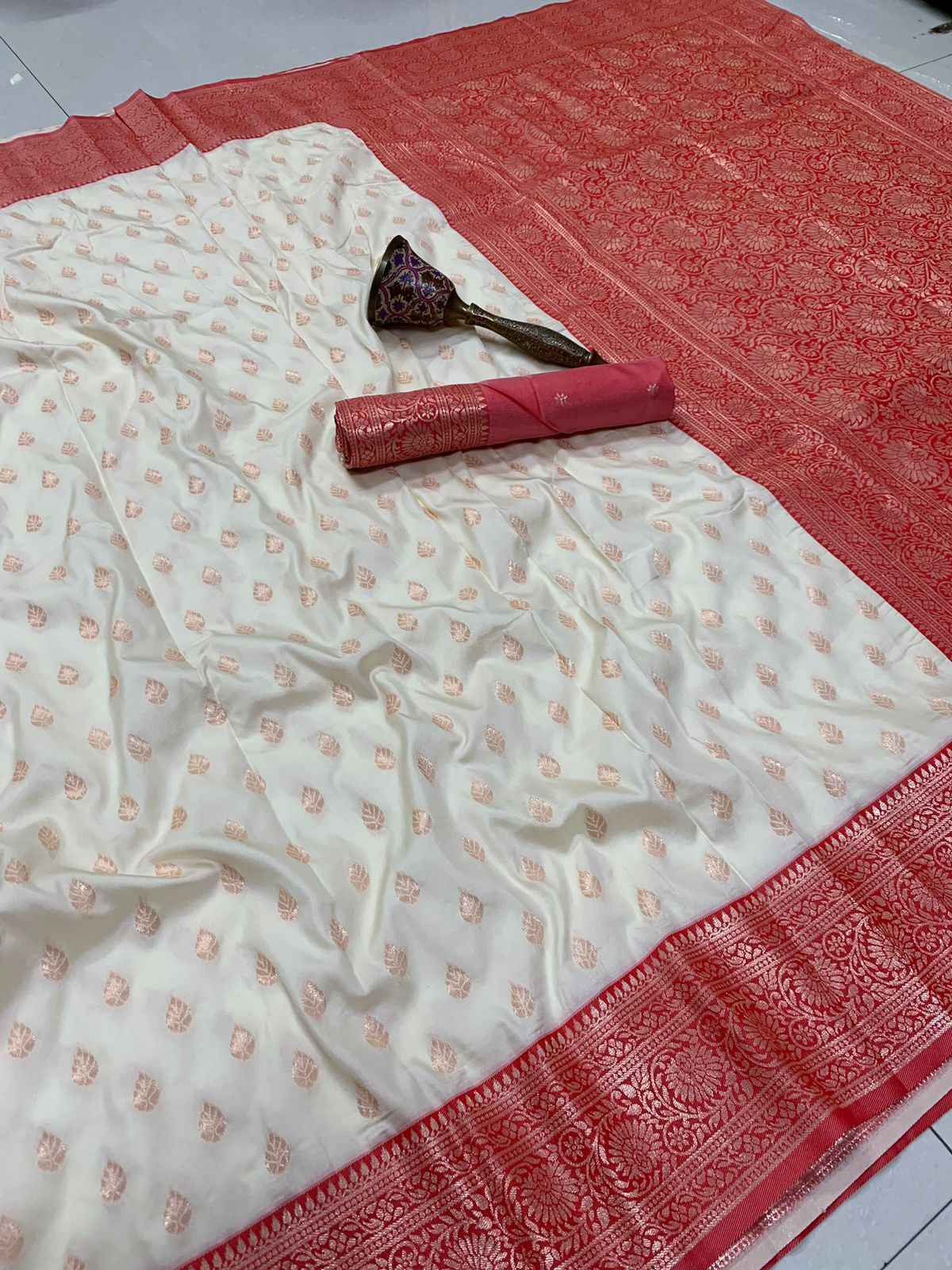 PURE HEAVY SOFT SILK WITH ZARI WEAVING PALLU SAREE AT WHOLESALE PRICE