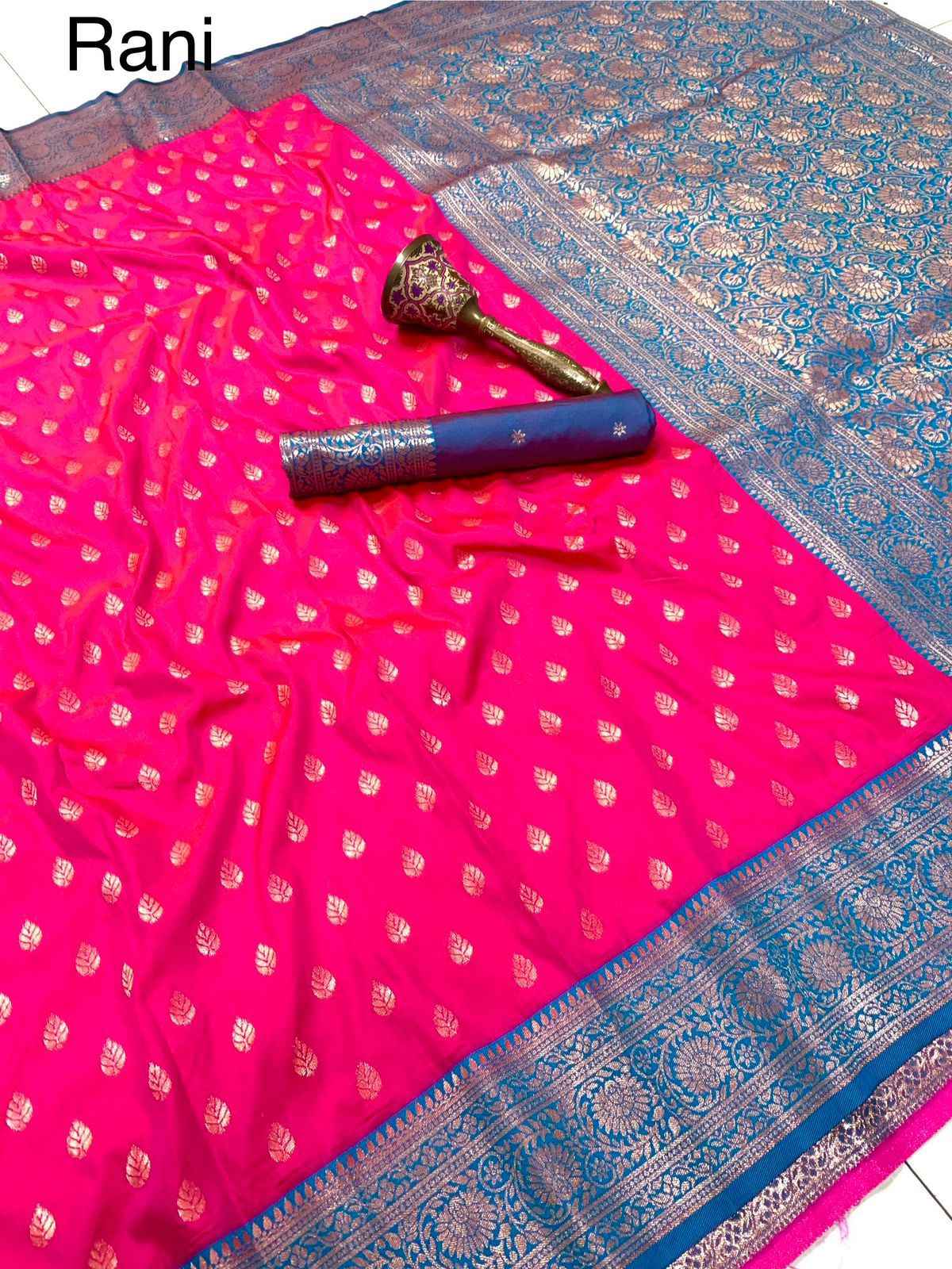 PURE HEAVY SOFT SILK WITH ZARI WEAVING PALLU SAREE AT WHOLESALE PRICE