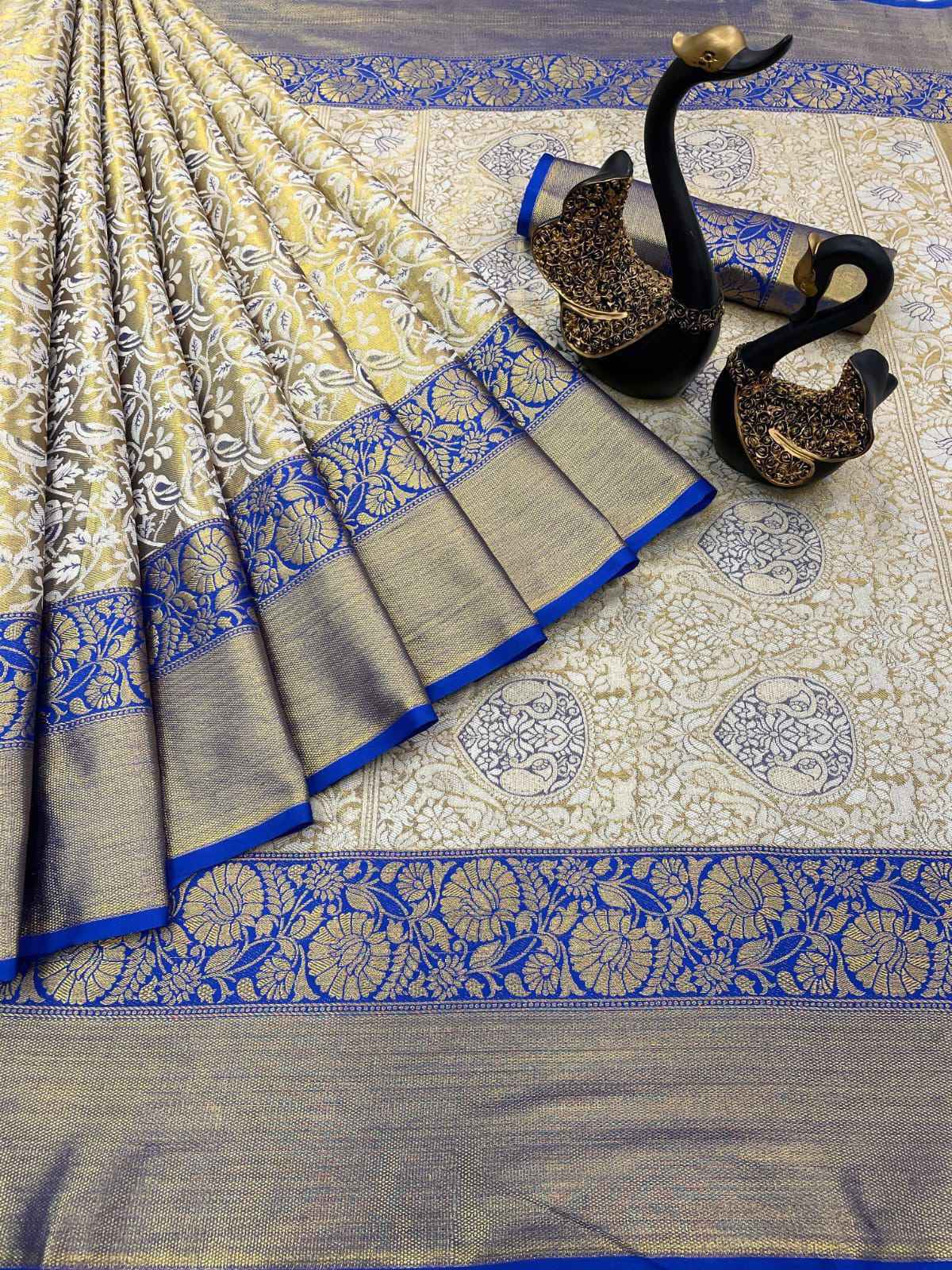 PURE KANJIVARAM SILK MINA WEAVING GOLD ZARI SAREE AT WHOLESALE PRICE