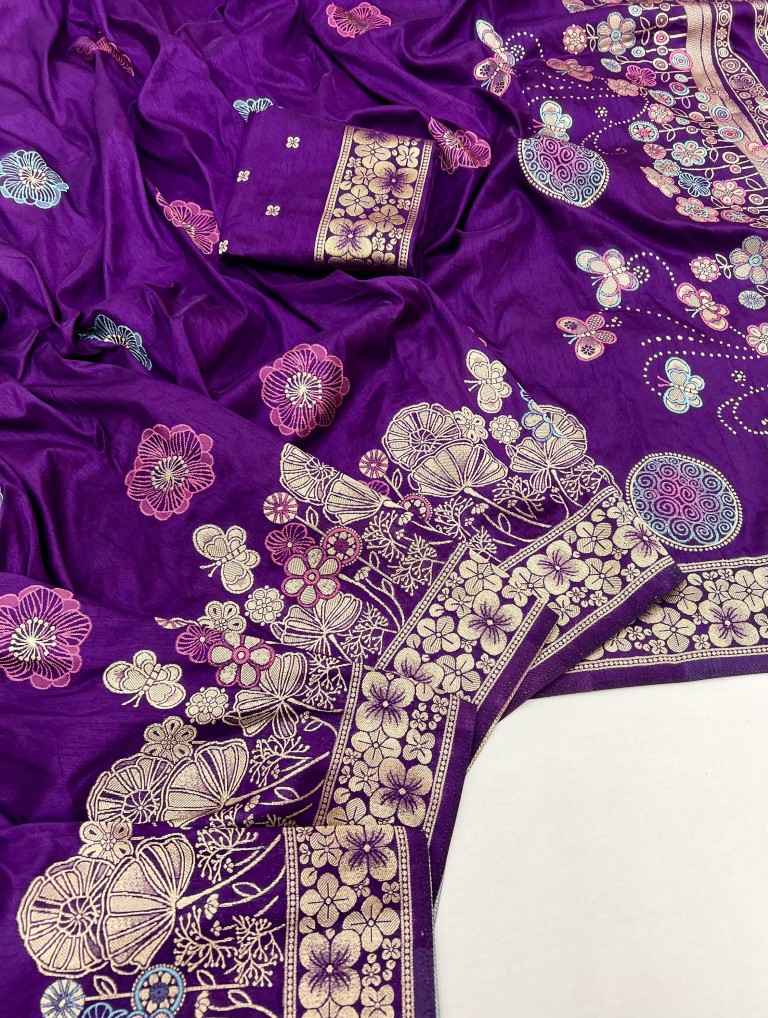 PURE KHADI GEORGETTE WEAVING MINA SAREE AT WHOLESALE PRICE