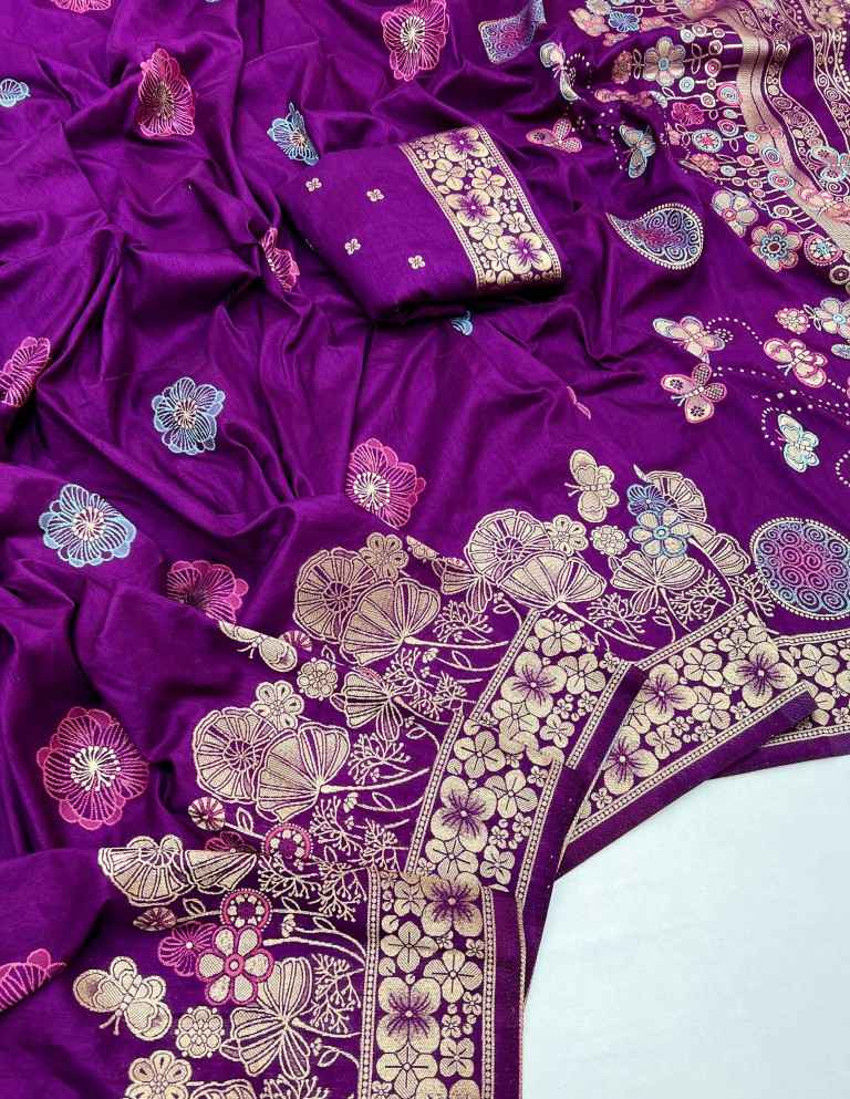 PURE KHADI GEORGETTE WEAVING MINA SAREE AT WHOLESALE PRICE