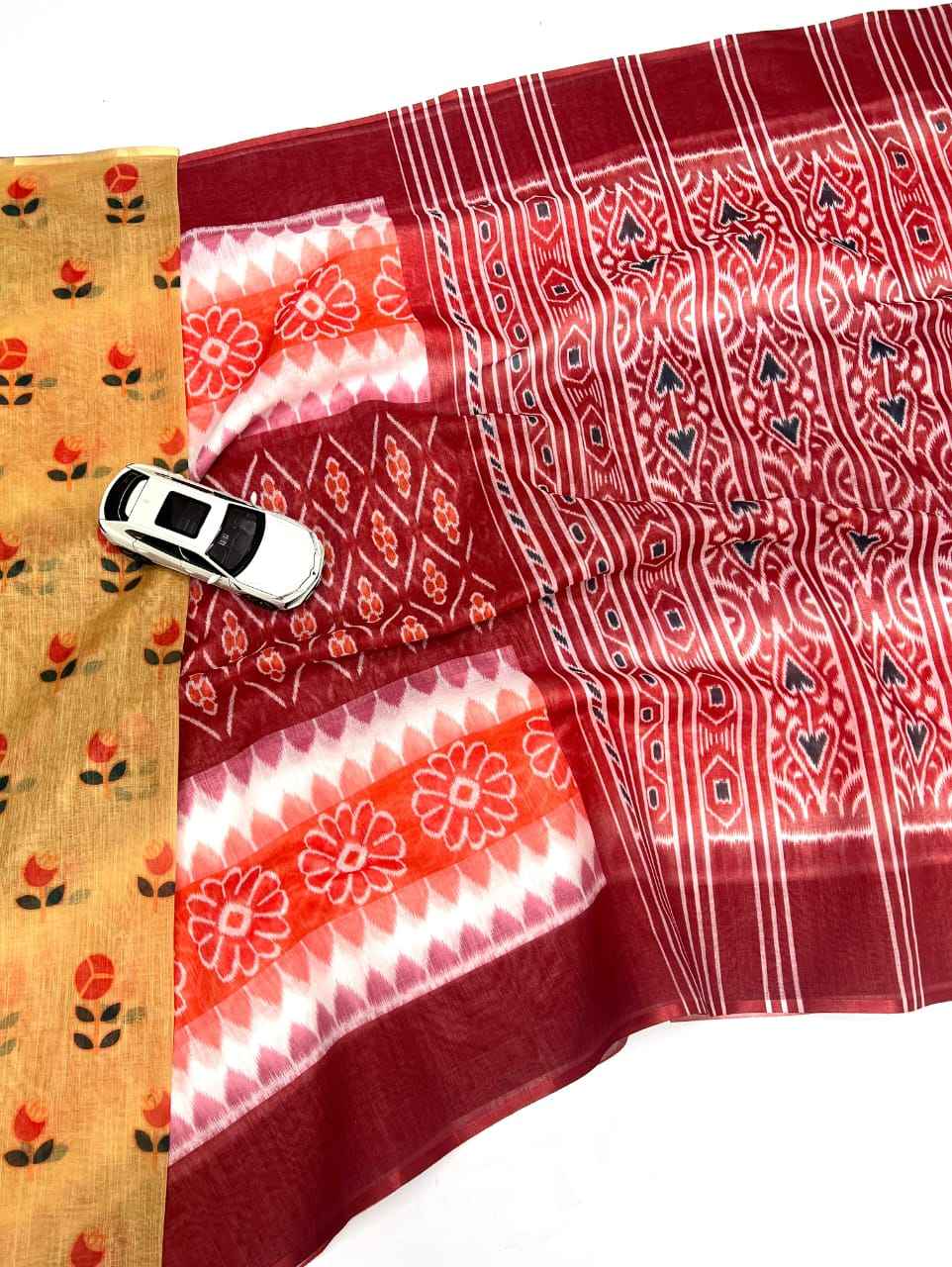 PURE LINEN DIGITAL PRINT SAREE AT WHOLESALE PRICE