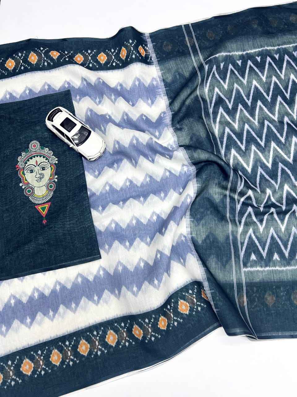 PURE LINEN DIGITAL PRINT SAREE AT WHOLESALE PRICE