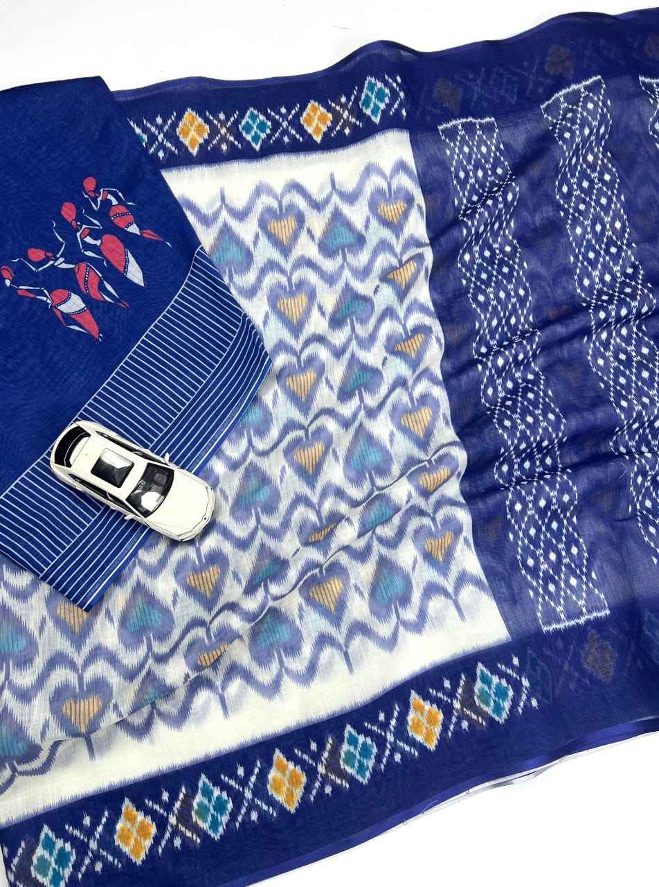 PURE LINEN DIGITAL PRINT SAREE AT WHOLESALE PRICE
