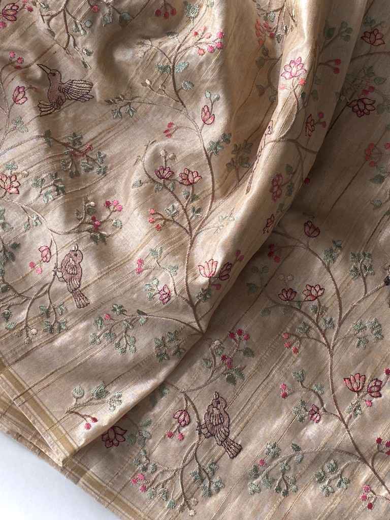 PURE LOOM TUSSAR EMBROIDERY SAREE AT WHOLESALE PRICE