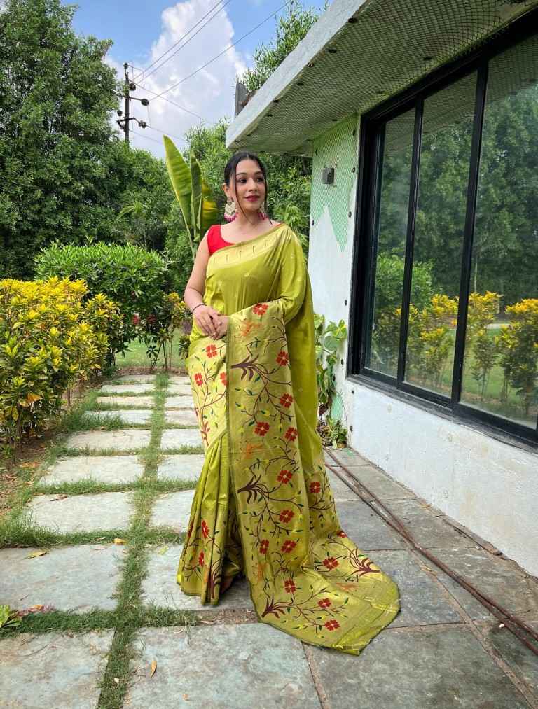 PURE PAITHANI TRADITIONAL BORDER SILK SAREE AT WHOLESALE PRICE