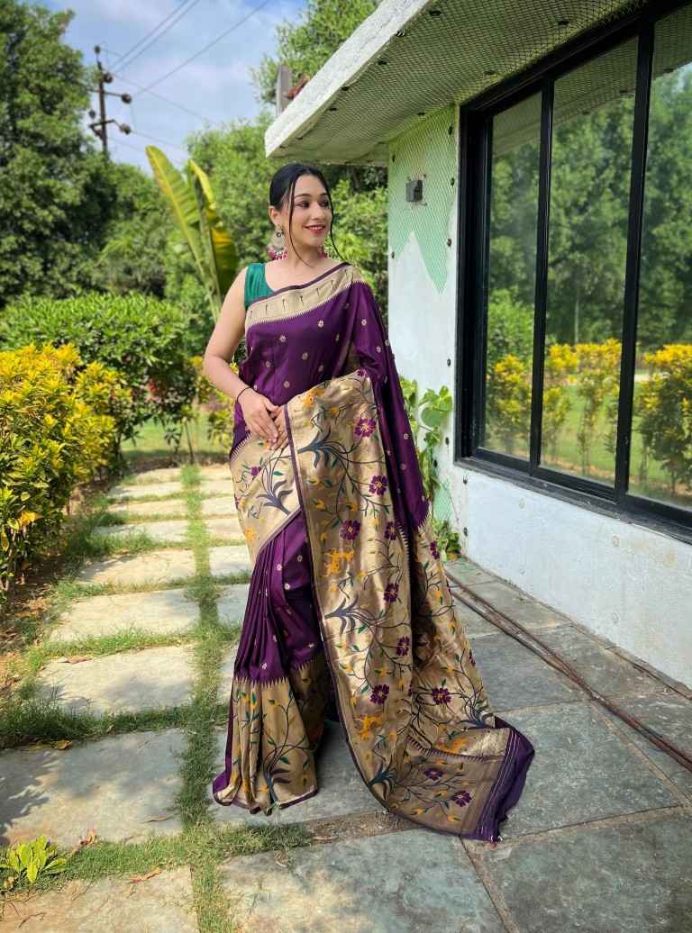 PURE PAITHANI TRADITIONAL BORDER SILK SAREE AT WHOLESALE PRICE