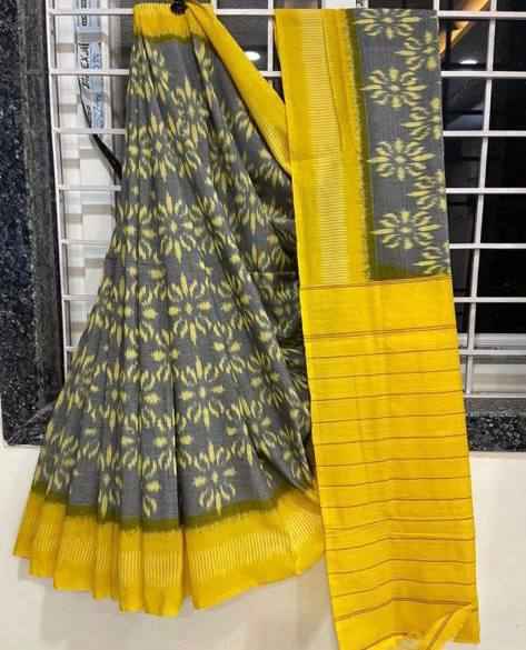 PURE PLAIN LINEN DIGITAL PRINT SAREE AT WHOLESALE PRICE