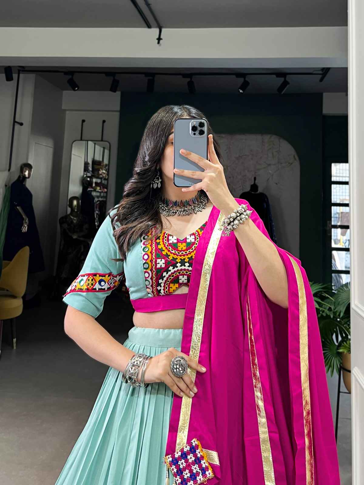 PURE RAYON EMBOSSED DESIGN LEHENGA CHOLI AT WHOLESALE PRICE