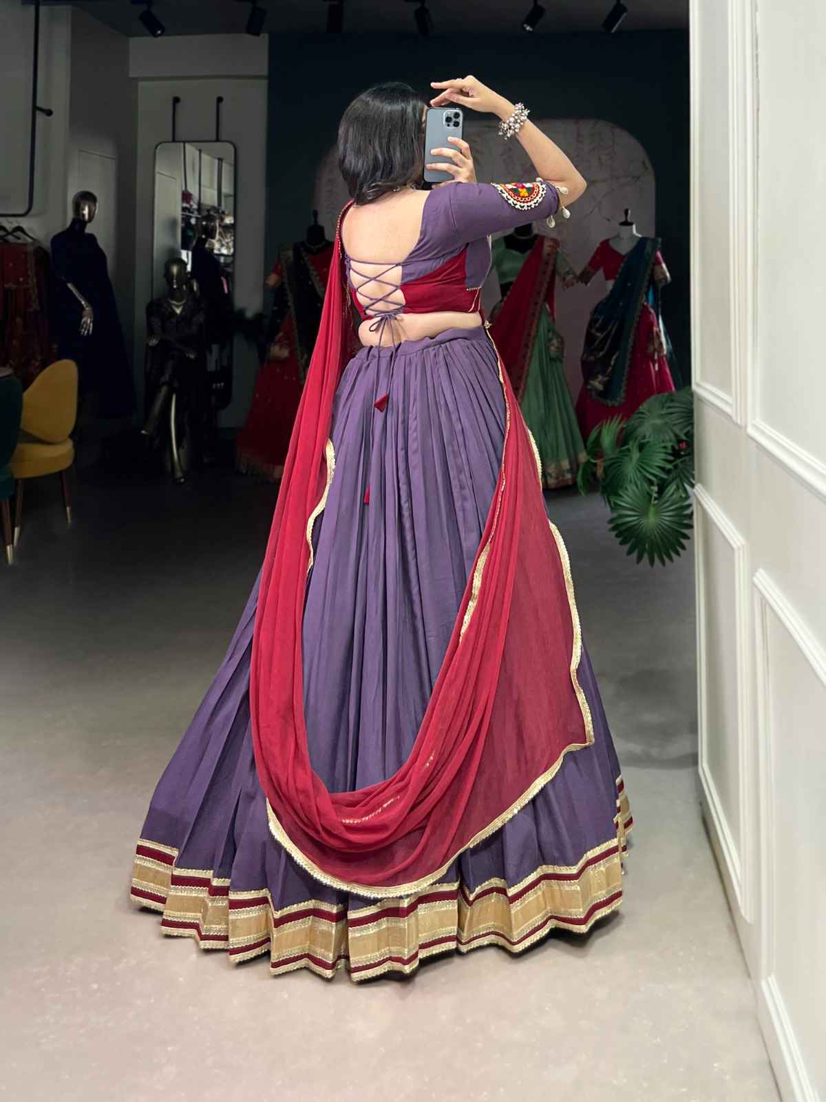 PURE RAYON EMBOSSED DESIGN WITH SEQUINS LACE BOARDER LEHENGA CHOLI AT WHOLESALE PRICE