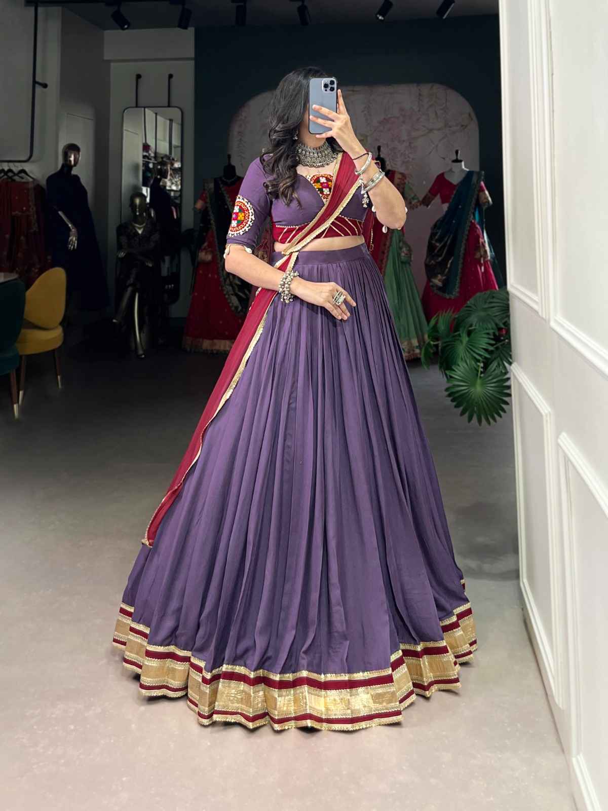 PURE RAYON EMBOSSED DESIGN WITH SEQUINS LACE BOARDER LEHENGA CHOLI AT WHOLESALE PRICE
