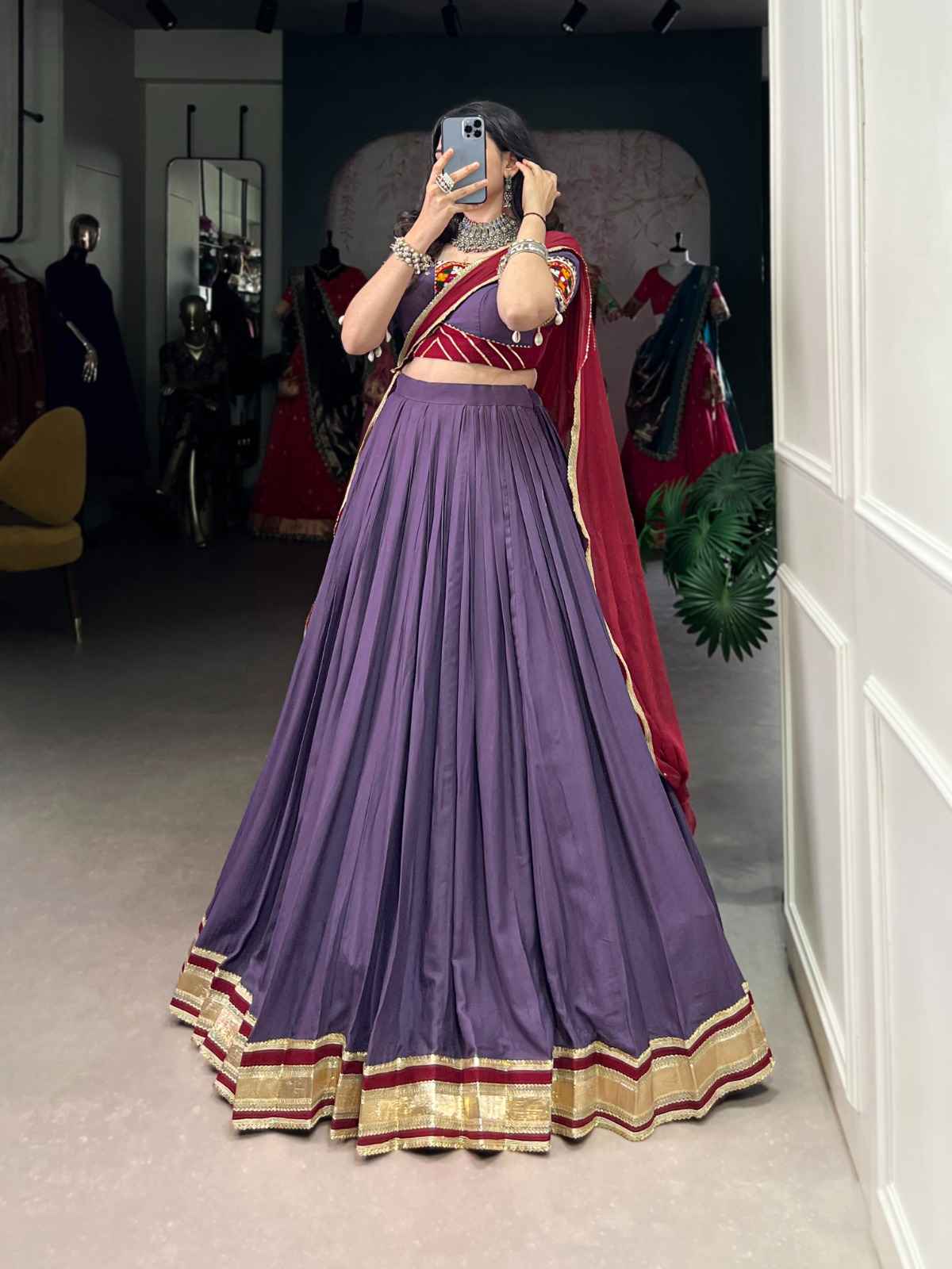 PURE RAYON EMBOSSED DESIGN WITH SEQUINS LACE BOARDER LEHENGA CHOLI AT WHOLESALE PRICE