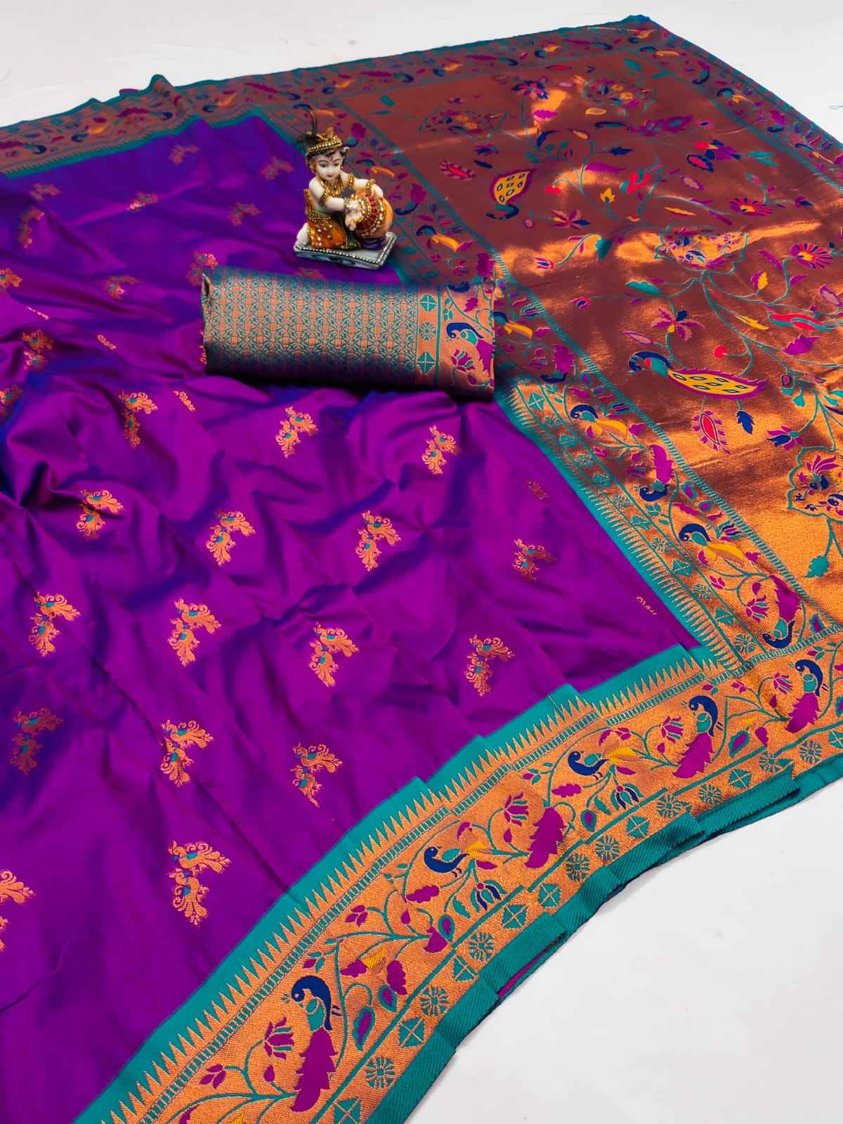 PURE SOFT BANARASI SILK COPPER ZARI DESIGN SAREE AT WHOLESALE PRICE