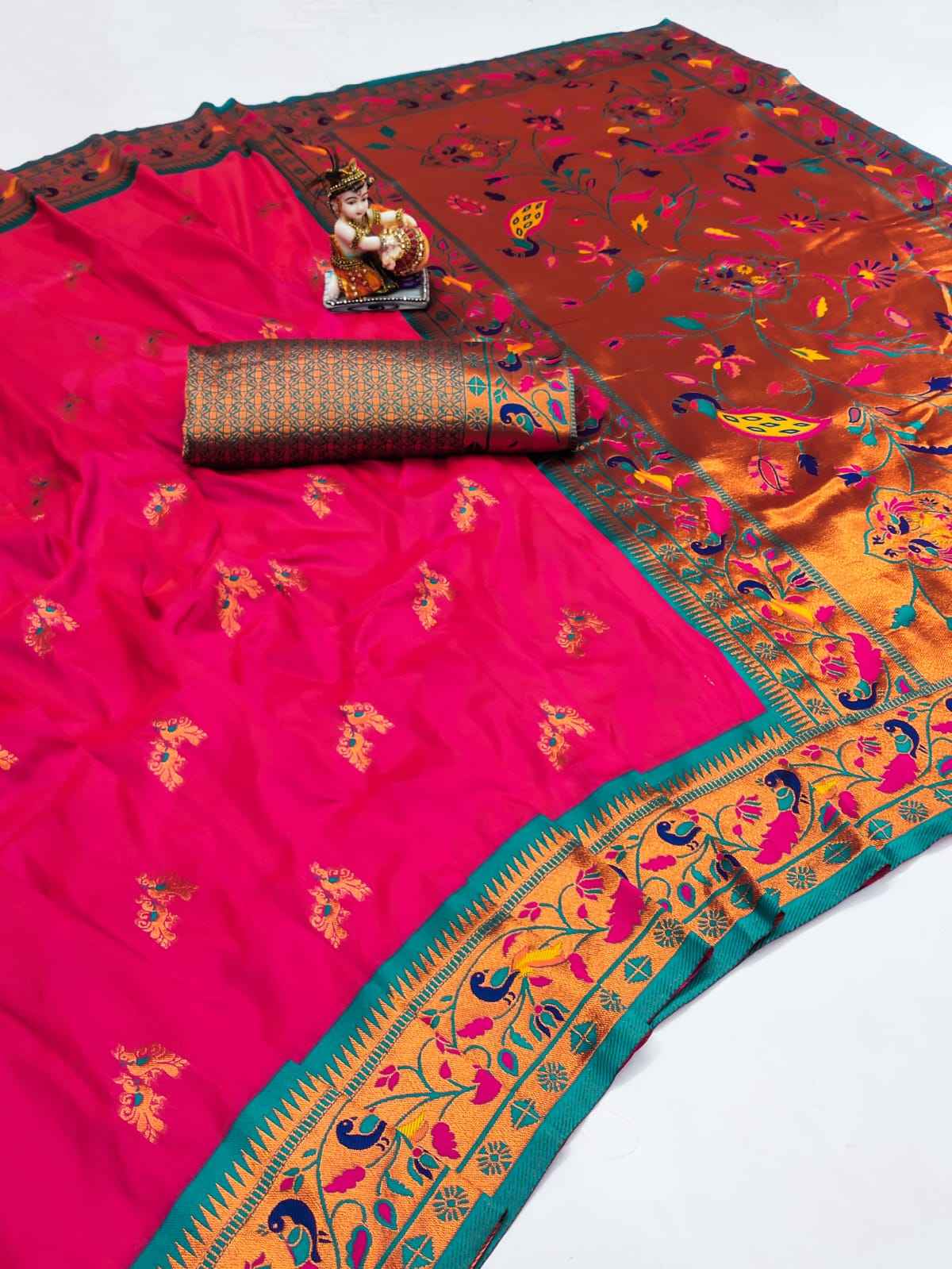 PURE SOFT BANARASI SILK COPPER ZARI DESIGN SAREE AT WHOLESALE PRICE