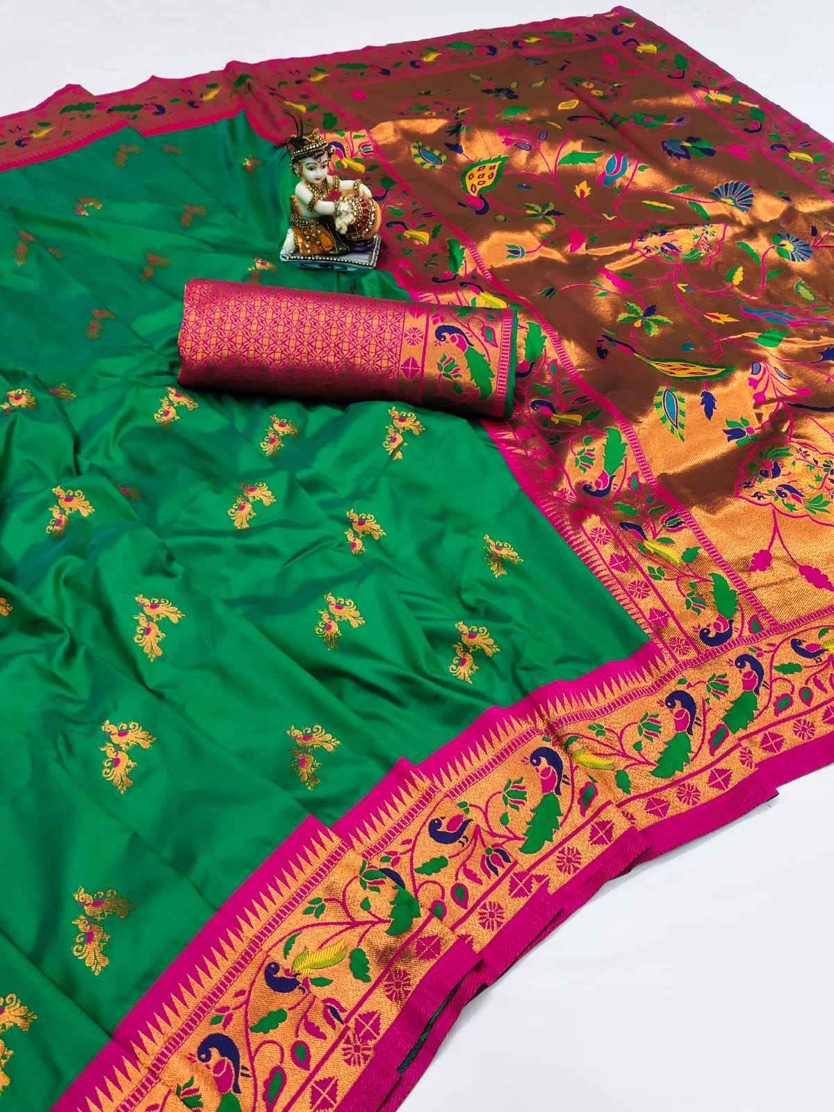 PURE SOFT BANARASI SILK COPPER ZARI DESIGN SAREE AT WHOLESALE PRICE