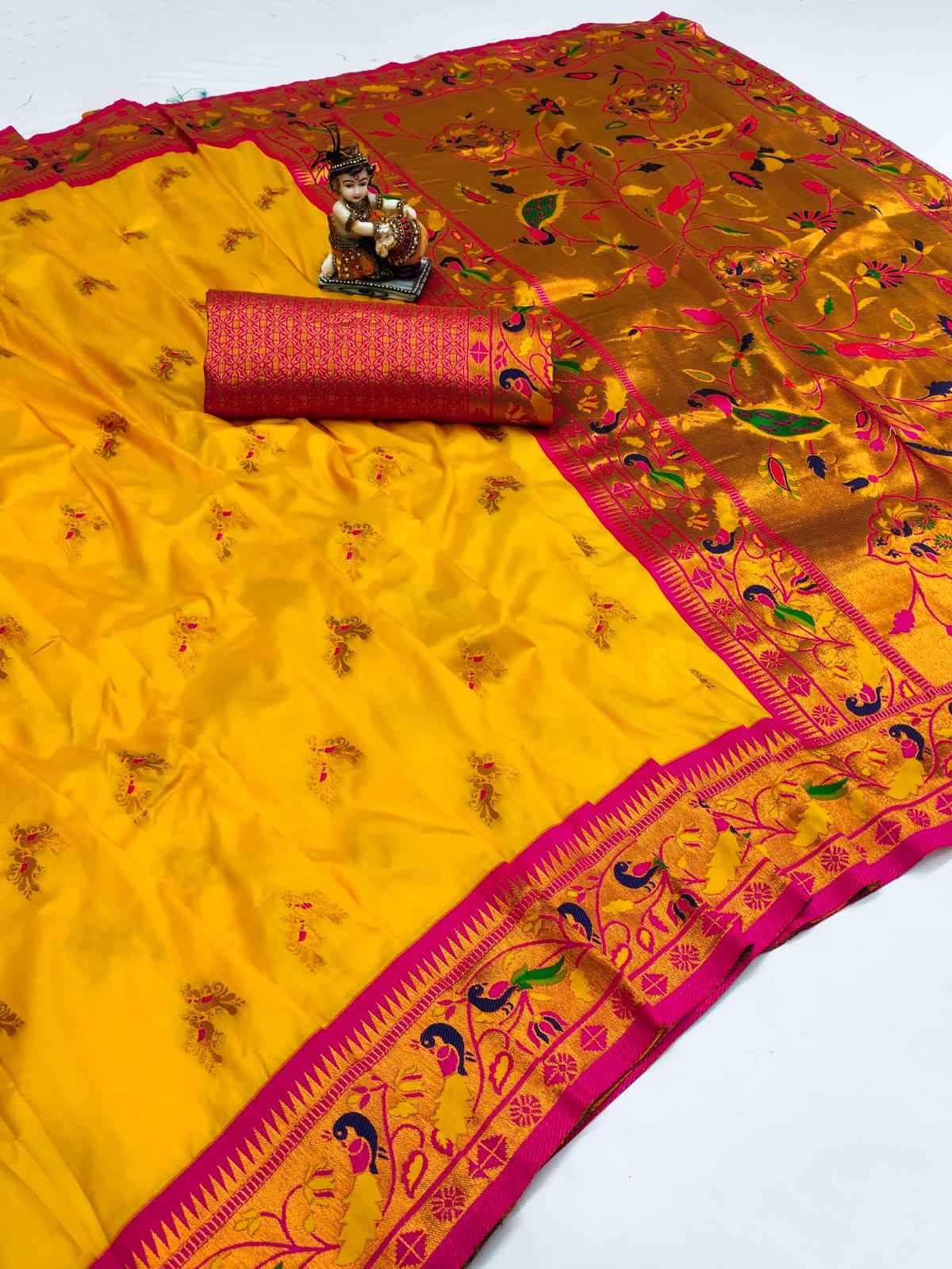 PURE SOFT BANARASI SILK COPPER ZARI DESIGN SAREE AT WHOLESALE PRICE