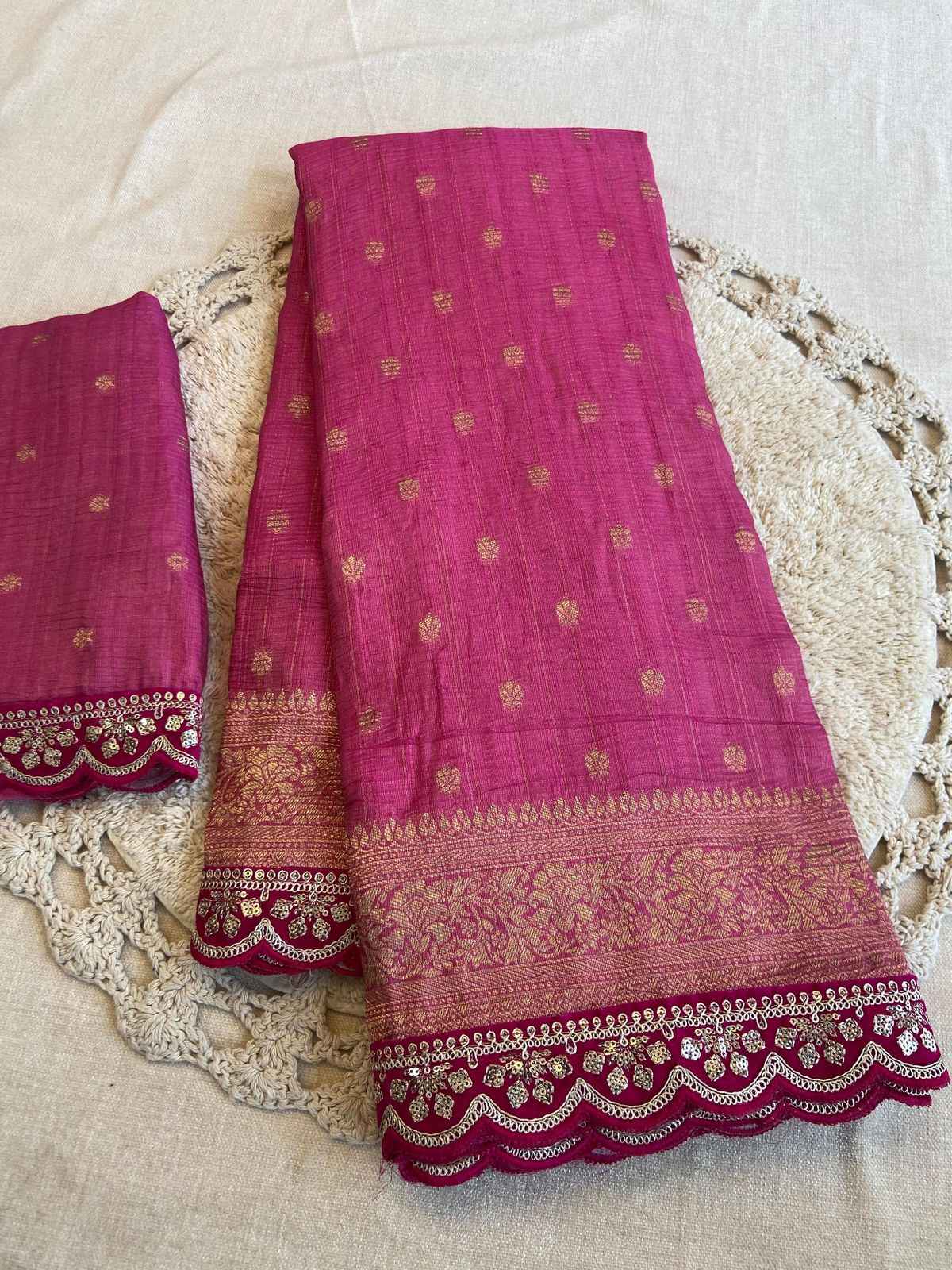 PURE SOFT BANARASI TISSUE ZARI CRUSHED SILK WEAVING SAREE AT WHOLESALE PRICE