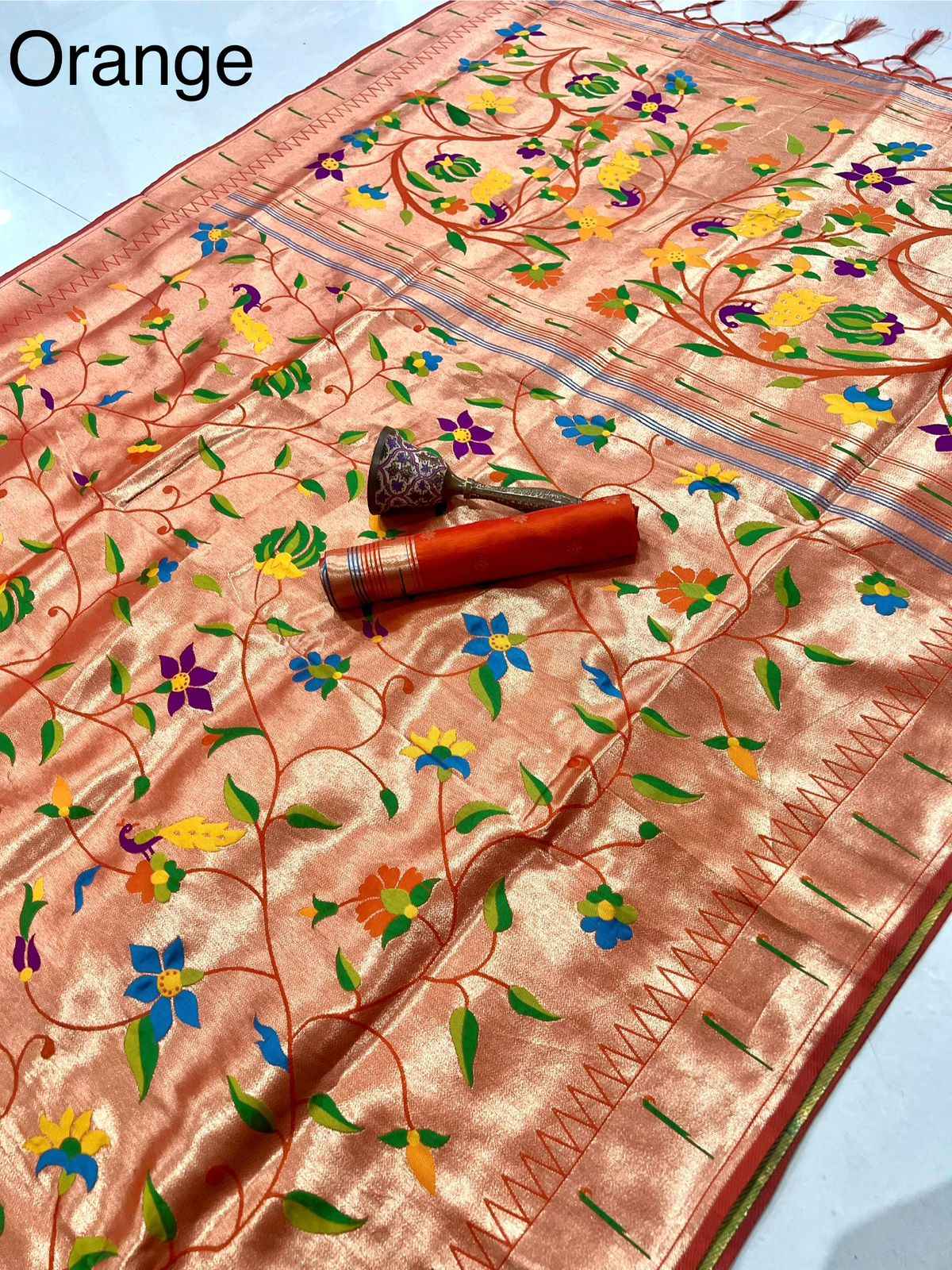 PURE SOFT KANCHIVRAM BROCKET WEAVING PETHANI SILK SAREE AT WHOLESALE PRICE 