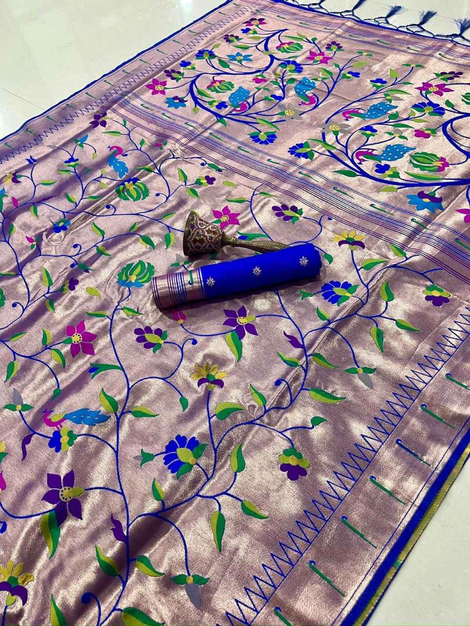 PURE SOFT KANCHIVRAM BROCKET WEAVING PETHANI SILK SAREE AT WHOLESALE PRICE 