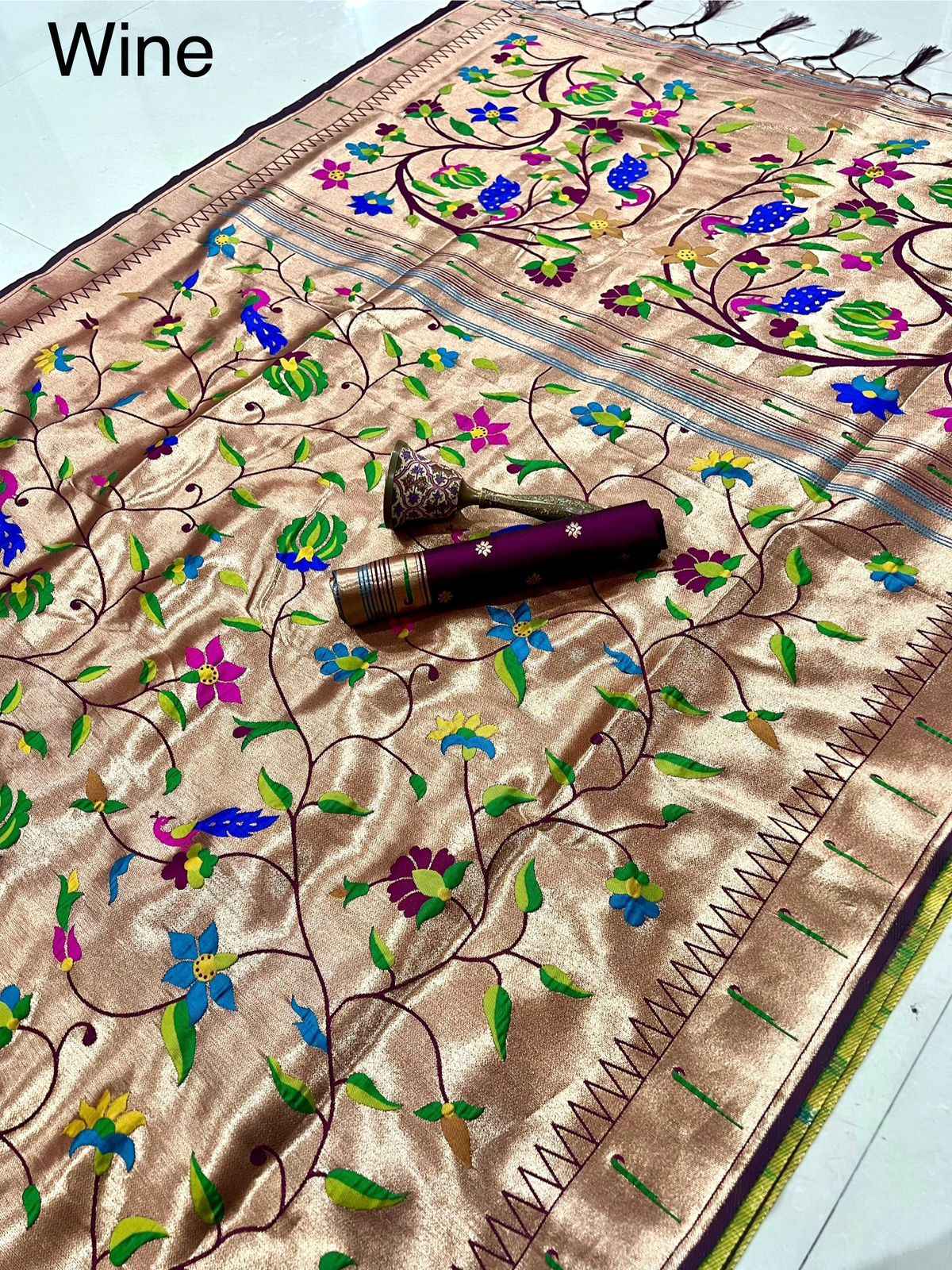 PURE SOFT KANCHIVRAM BROCKET WEAVING PETHANI SILK SAREE AT WHOLESALE PRICE 