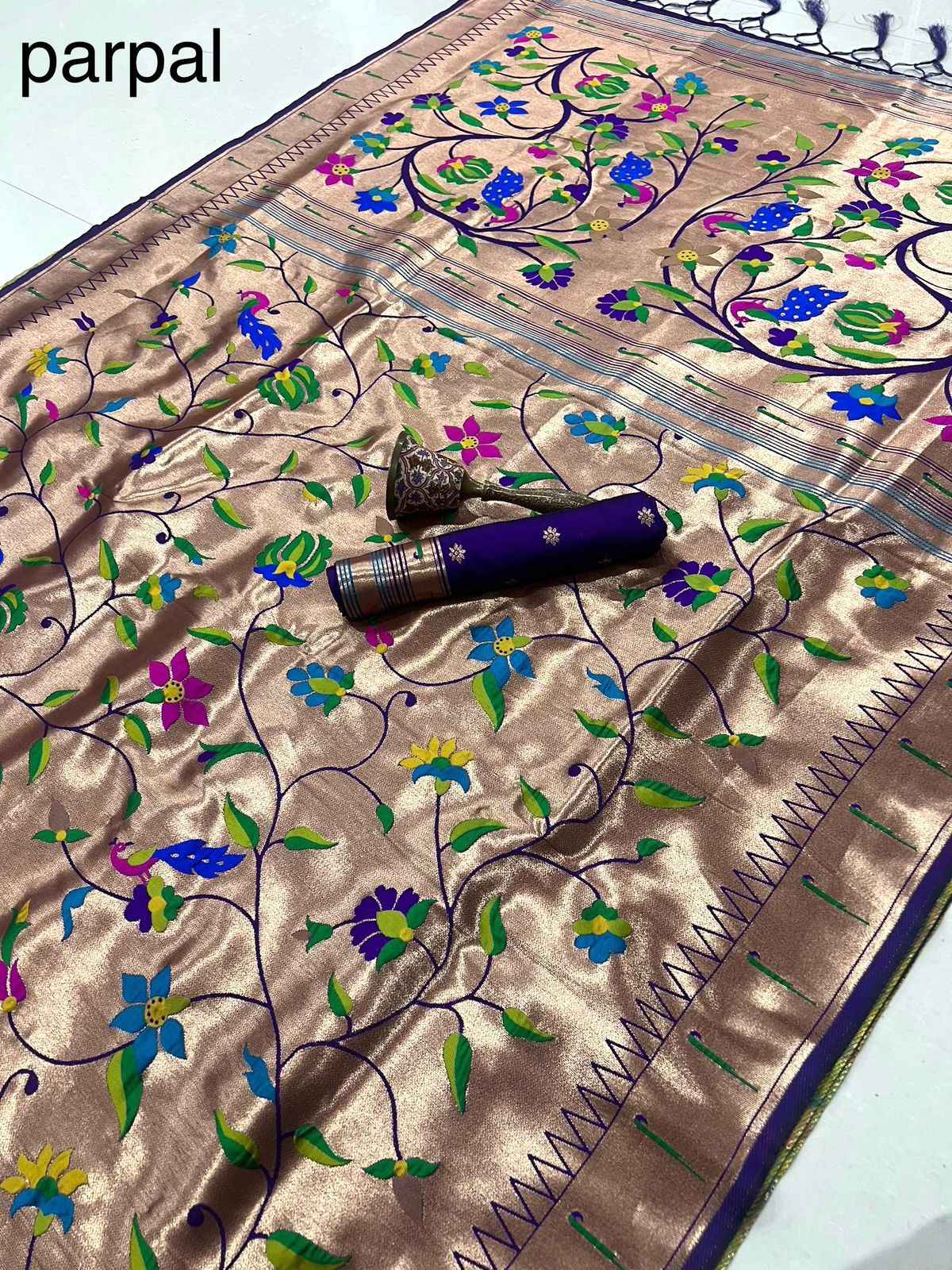 PURE SOFT KANCHIVRAM BROCKET WEAVING PETHANI SILK SAREE AT WHOLESALE PRICE 