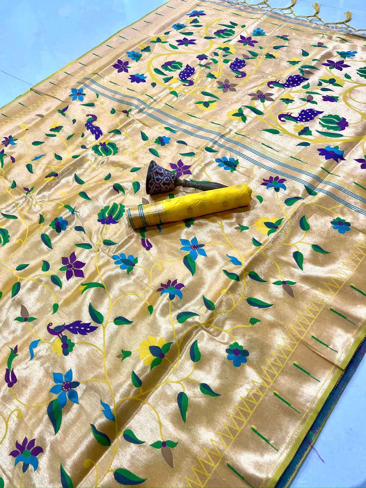 PURE SOFT KANCHIVRAM BROCKET WEAVING PETHANI SILK SAREE AT WHOLESALE PRICE 