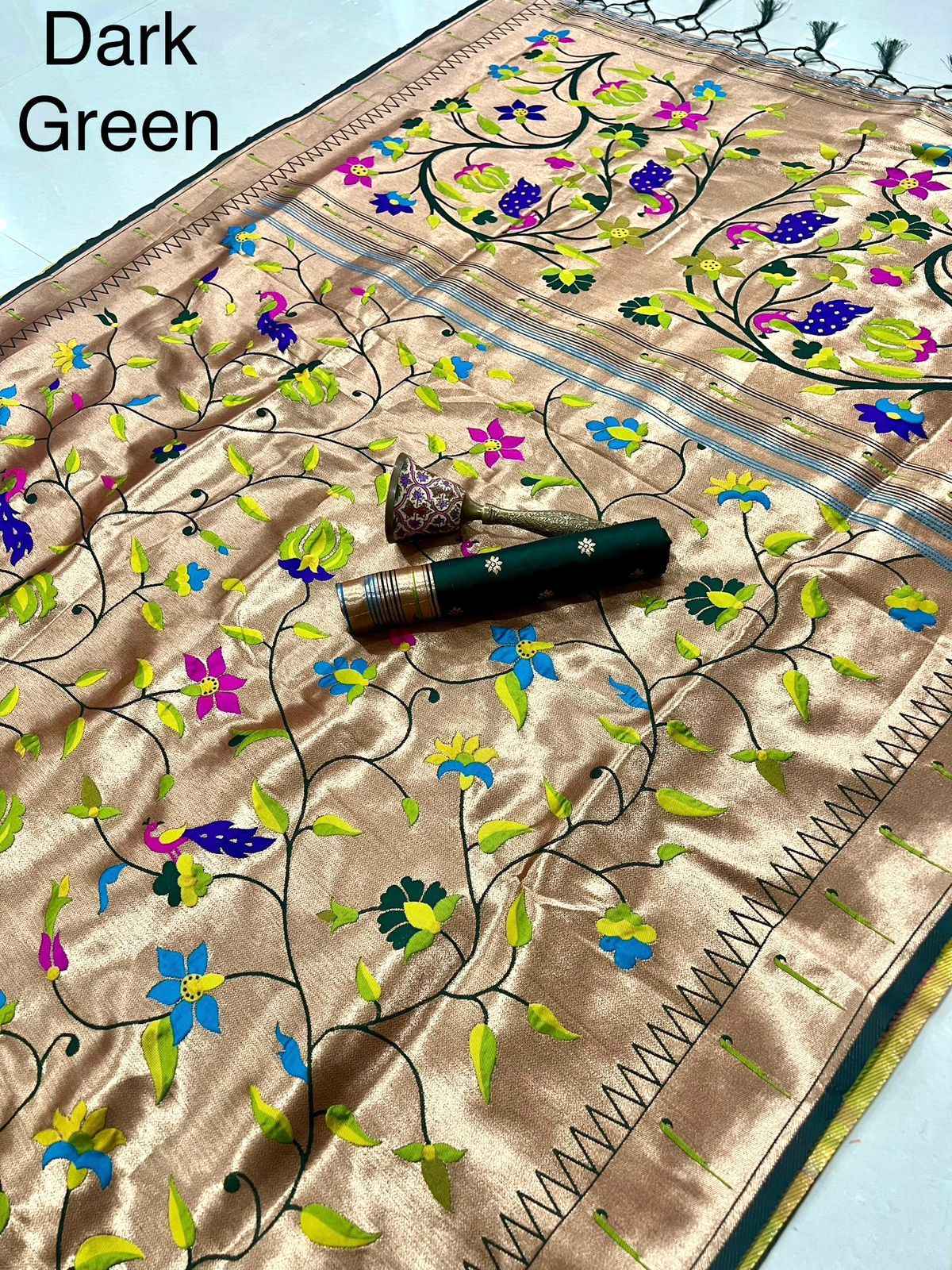 PURE SOFT KANCHIVRAM BROCKET WEAVING PETHANI SILK SAREE AT WHOLESALE PRICE 