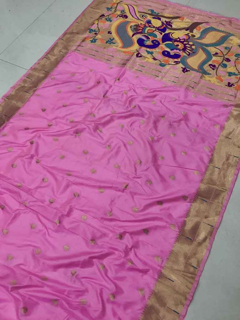 PURE SOFT KANCHIVRAM PETHANI KALAMKARI SILK SAREE AT WHOLESALE PRICE