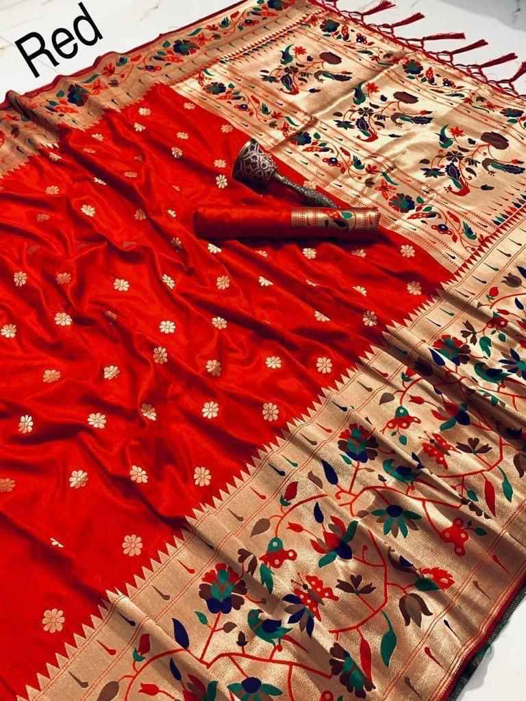 PURE SOFT KANCHIVRAM PETHANI MINAKARI BORDER SILK SAREE AT WHOLESALE PRICE
